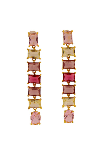 Renkli Swarovski Küpe